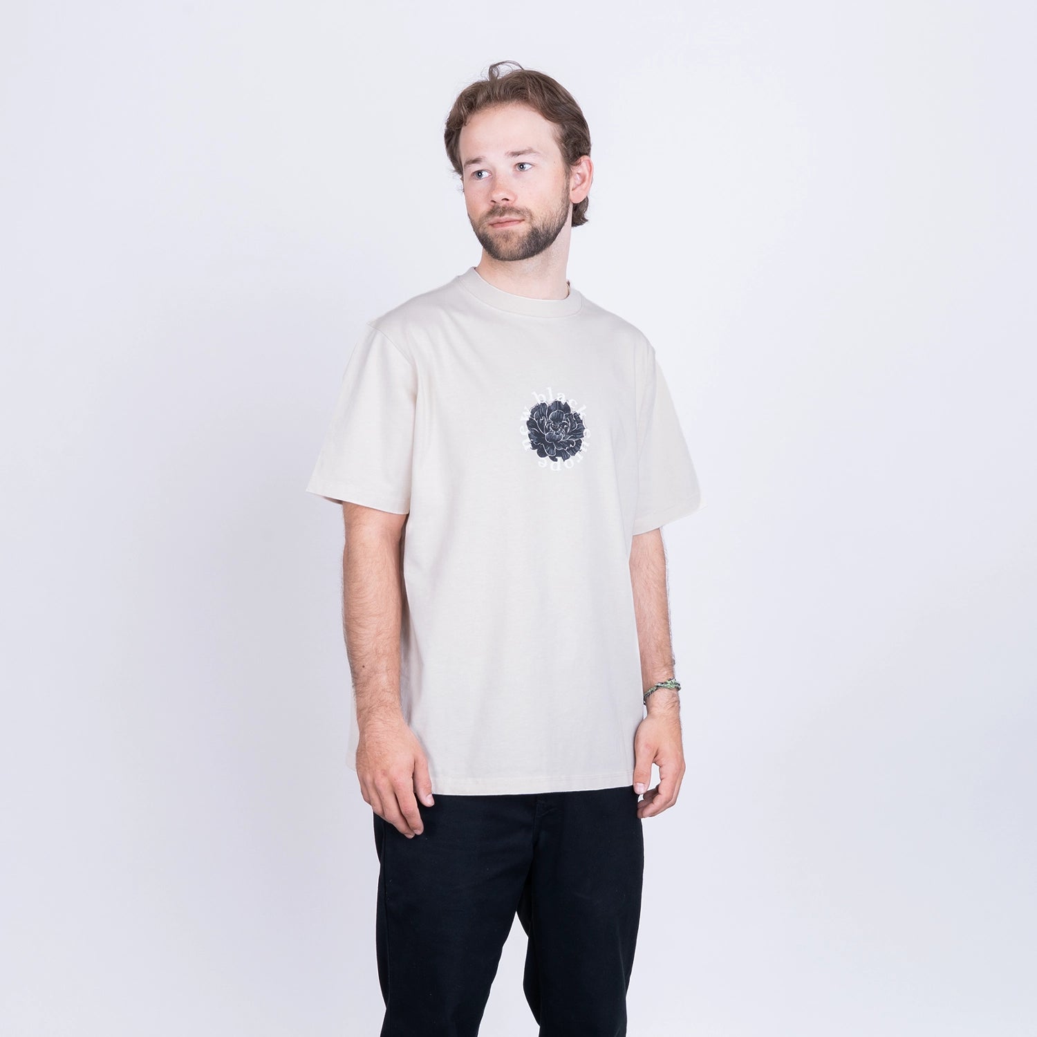 FLOWER T-SHIRT - STONE BEIGE